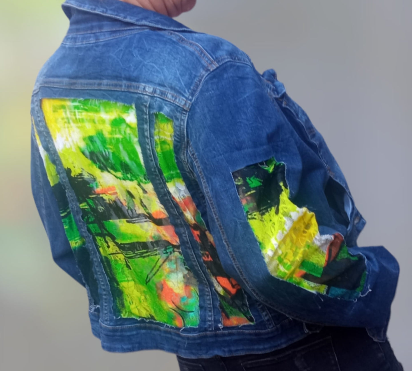 Upcycled denim jacket